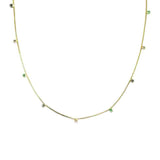Colar longo com zircônias coloridas em banho de ouro 18k - JOYÁ